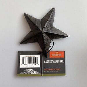 FOSTER AND RYE CAST IRON  LONE STAR BOTTLE OPENER